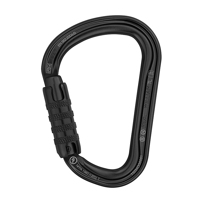 Petzl Karabiner William Triact-Lock - EN 362, schwarz