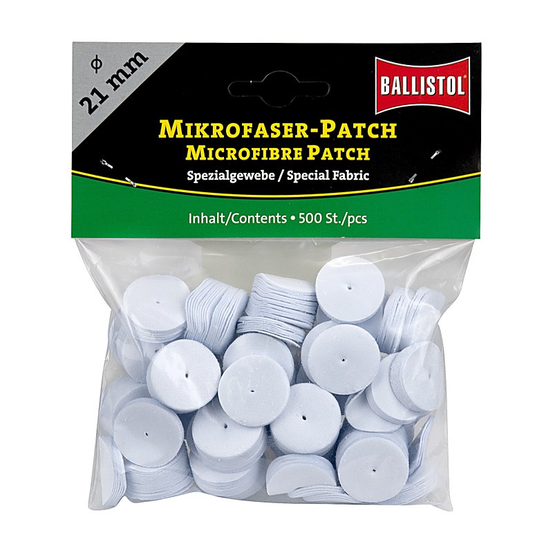 Ballistol Mikrofaser-Patches, Ø 21 mm, Packung à 500 Stück
