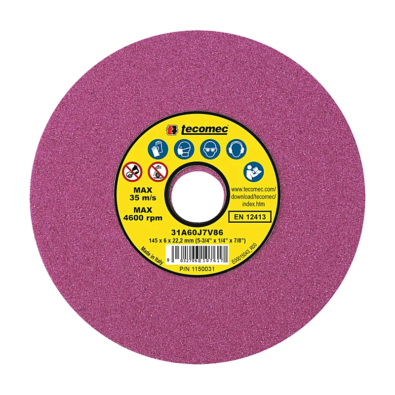 Edelkorund-Schleifscheibe, Maße 145 x 6 x 22,2 mm