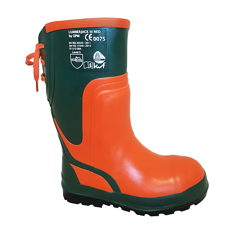 Ducatex Schnittschutz-Gummistiefel Lumberjack III Neo, orange-green, Größe 48