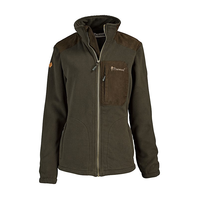 Pinewood Damen-Fleecejacke Wildmark Membran, hunting brown-suede brown, Größe XXL