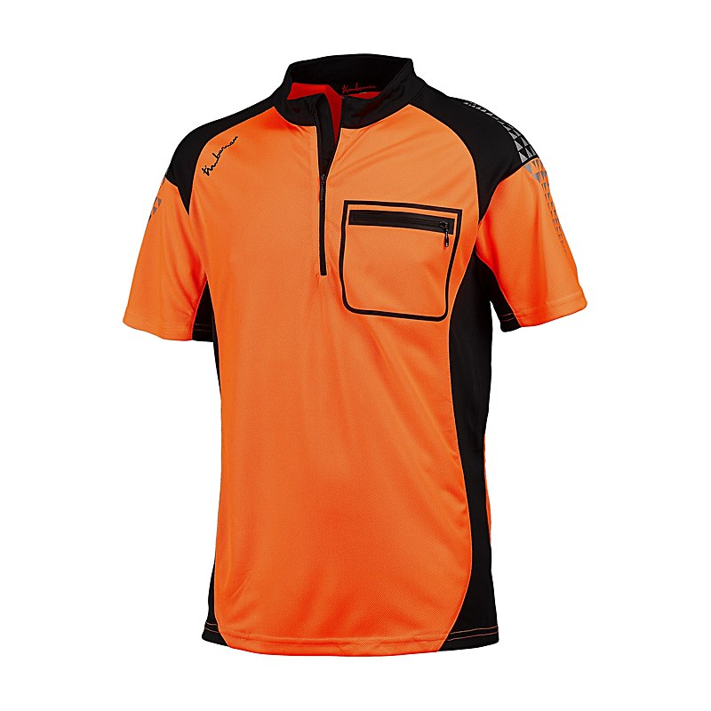 Timbermen Funktionsshirt Kurzarm, schwarz-orange, Größe L