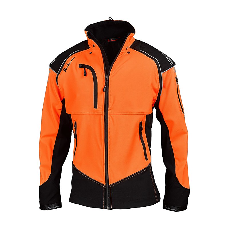 Timbermen Forstjacke Allround, schwarz-orange, Größe L