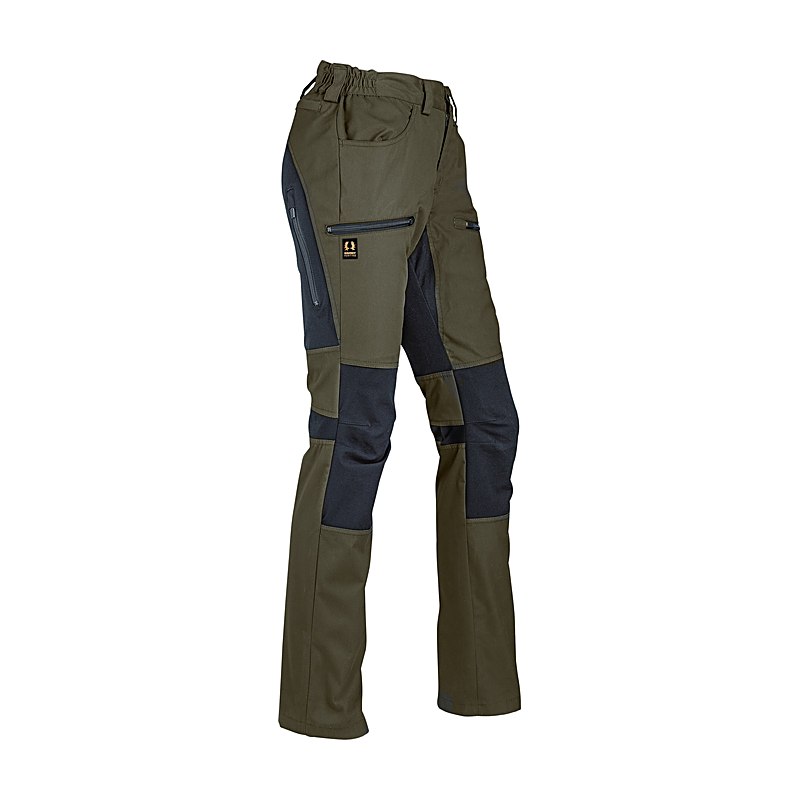 Nordforest Hunting Damen-Stretchhose Röka, oliv-schwarz, Größe 42