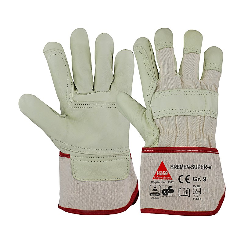 Hase Handschuhe Bremen-Super-V, beige, Größe 9