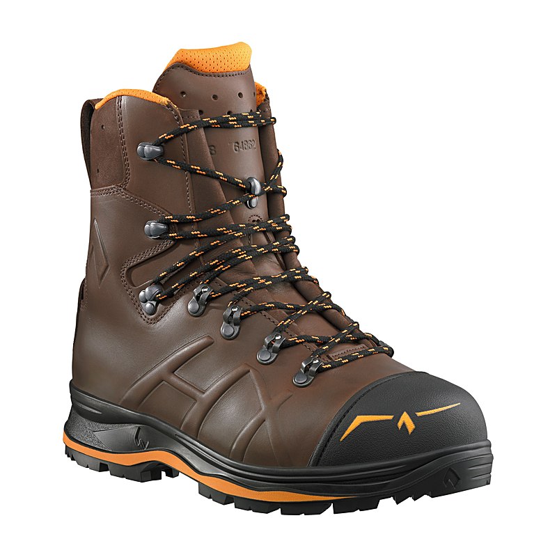 Haix Schnittschutzstiefel Trekker Mountain 2.0, braun-orange, Größe 8,5