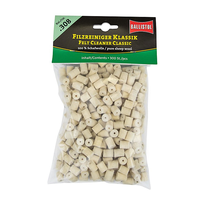Ballistol Filzreiniger Klassik, Beutel à 300 Stück, Kaliber 7,5 mm