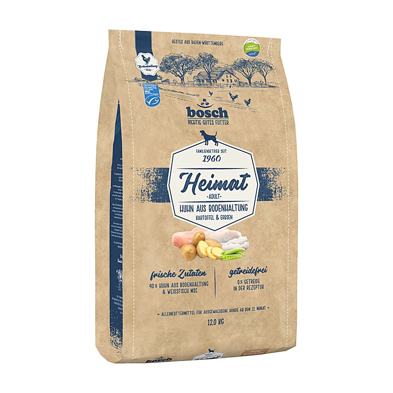 Bosch Heimat Hundefutter Adult Huhn, Größe 12 kg
