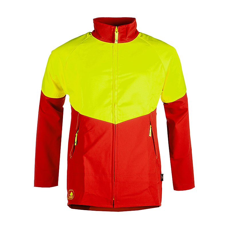 SIP Protection Arbeitsjacke Flex Boxer, red-hi-vis yellow, Größe M