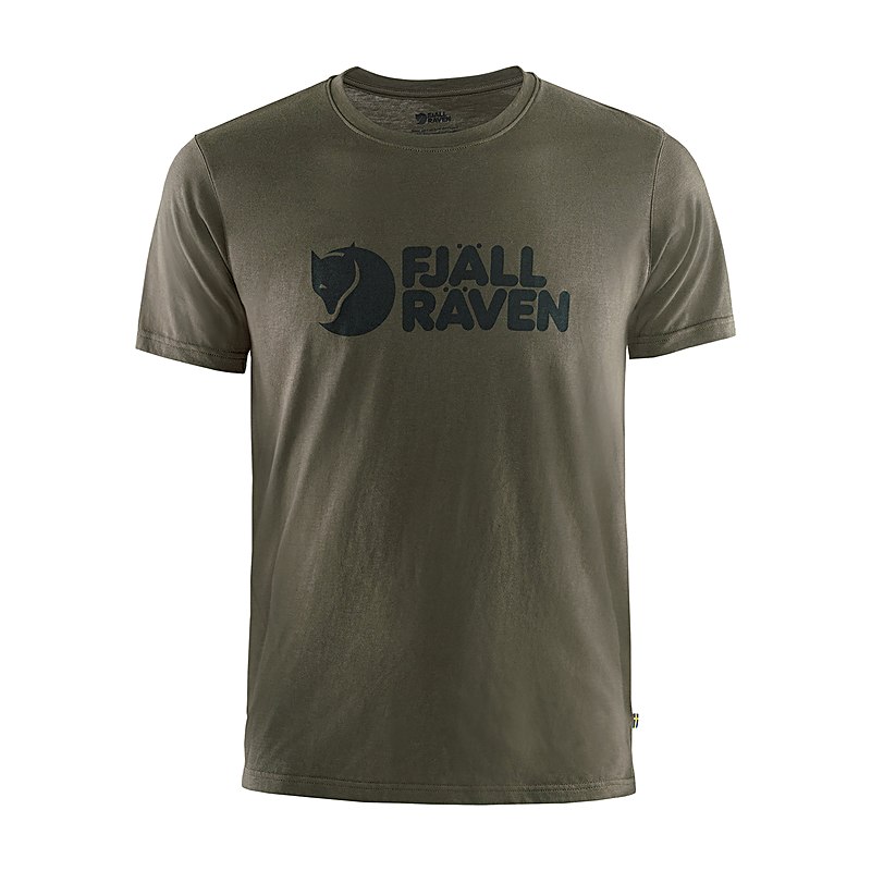 Fjällräven T-Shirt Fjällräven Logo, dark olive, Größe XXL