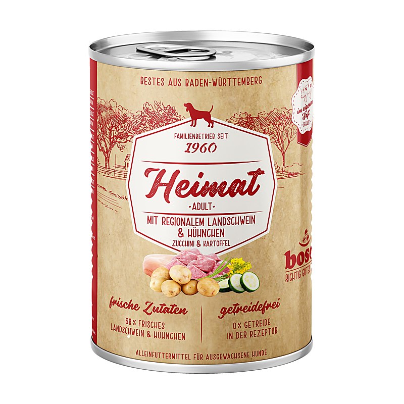 Bosch Heimat Hundefutter Adult mit regionalem Landschwein & Hühnchen
