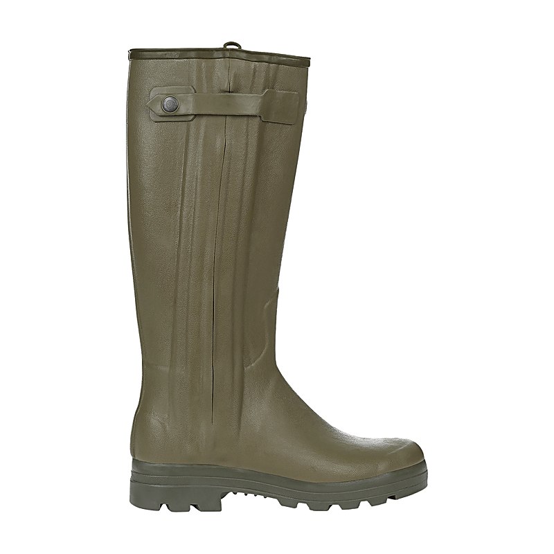 Le Chameau Gummistiefel Chasseur Cuir, vert vierzon, Größe 48
