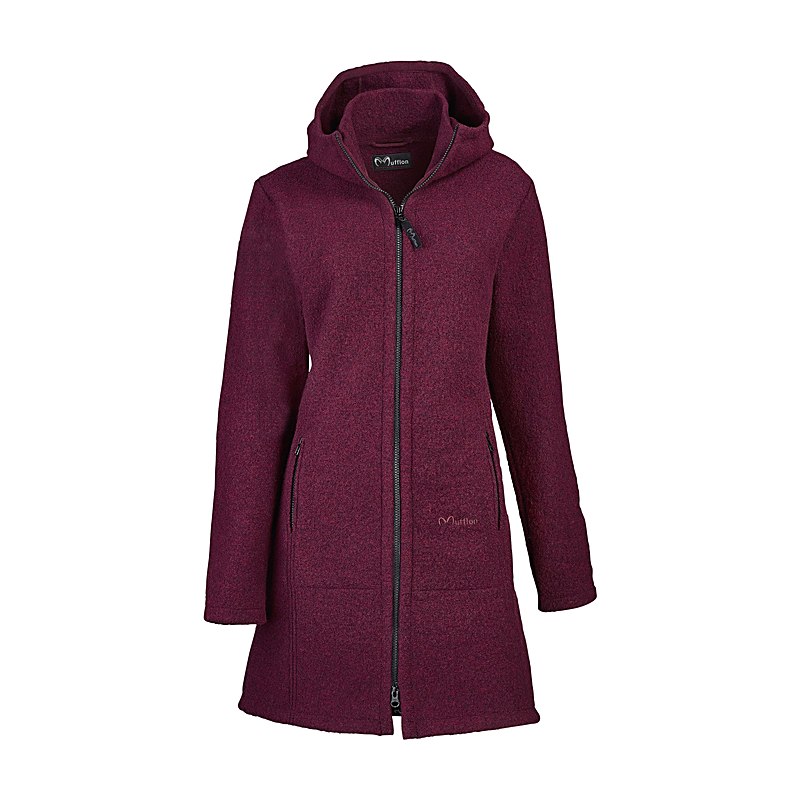 Mufflon Mantel Jana, berry, Größe XL