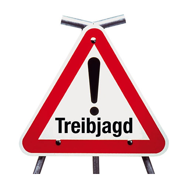 Warnschilder Treibjagd, Ohne Warnständer