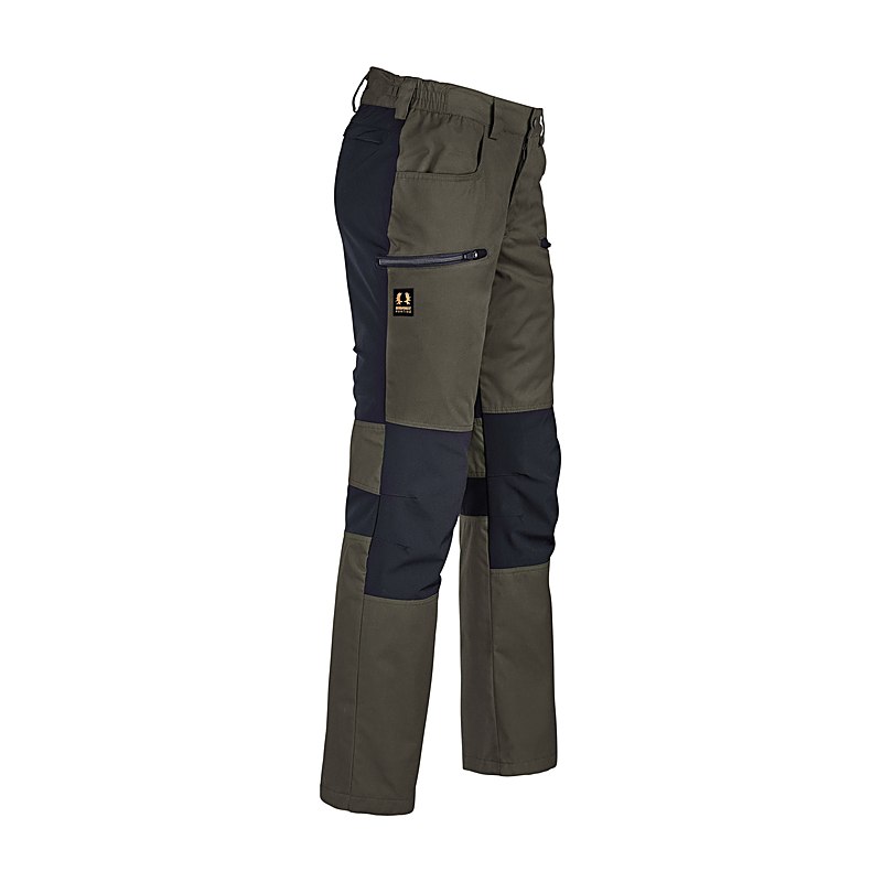 Nordforest Hunting Herren-Thermo-Jagdhose Stretch Saxen, oliv-schwarz, Größe 60