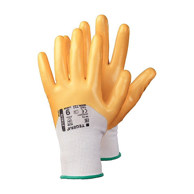 Tegera Allroundhandschuhe 722, gelb-weiß, Größe 8