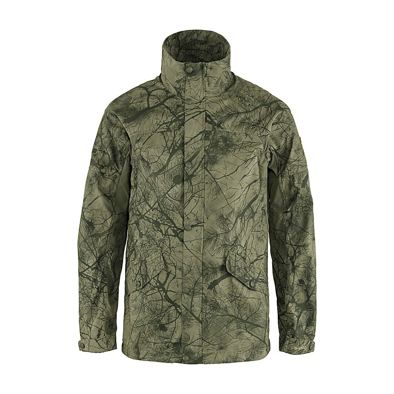 Fjällräven Herren-Jagdjacke Forest Hybrid, green camo-laurel green, Größe XL