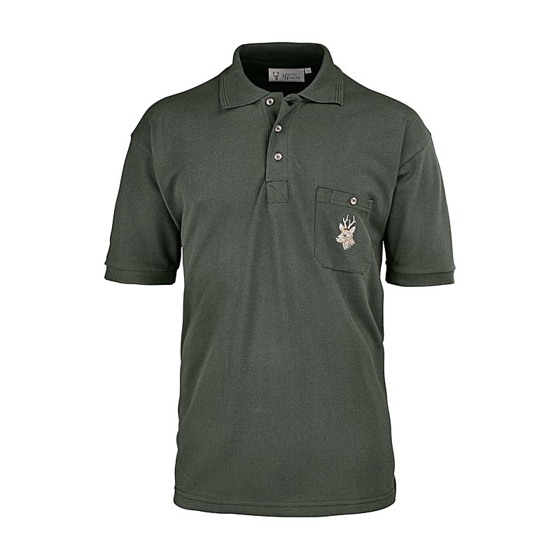 Hubertus Herren-Poloshirt Rehbock, oliv, Größe XXL