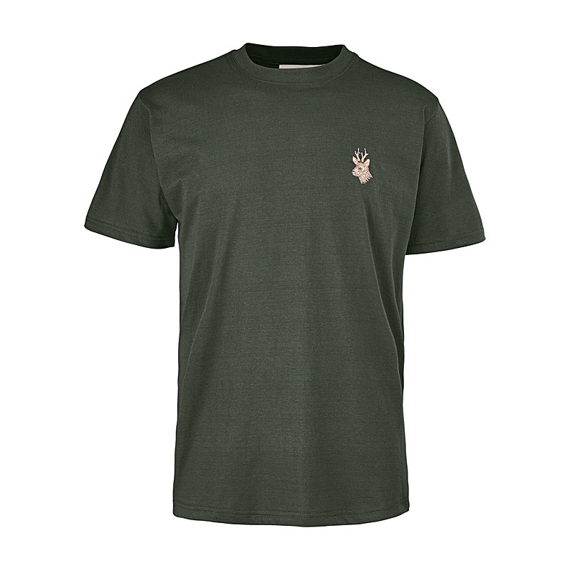 Hubertus Herren-T-Shirt Rehbock, oliv, Größe XXL