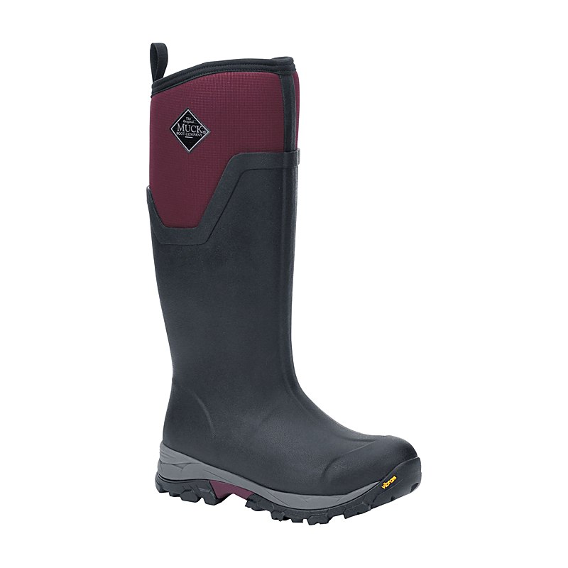 Muck Boot Damen-Wintergummistiefel Arctic Ice Tall, black-maroon, Größe 43