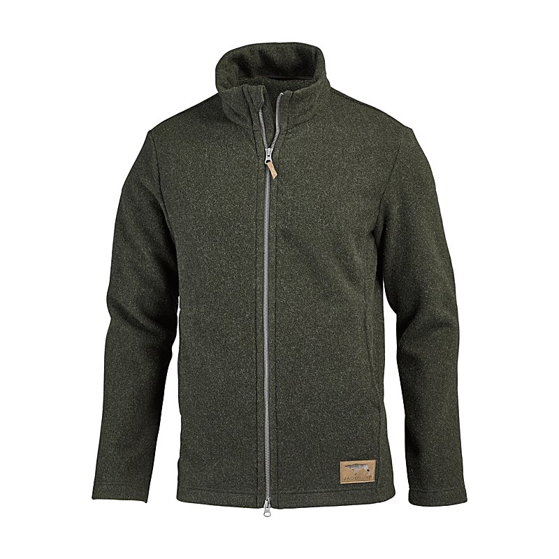 Jagdhund Herren-Woll-Fleecejacke Traberg, grün, Größe 60