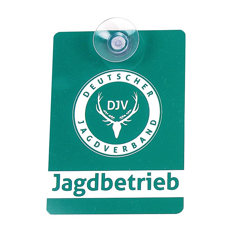 DJV-Autoschild Jagdbetrieb