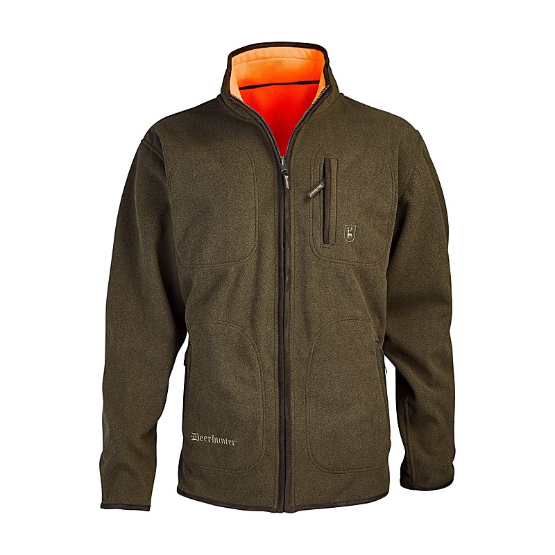 Deerhunter Herren-Wende-Fleecejacke Gamekeeper, orange/green, Größe XXL