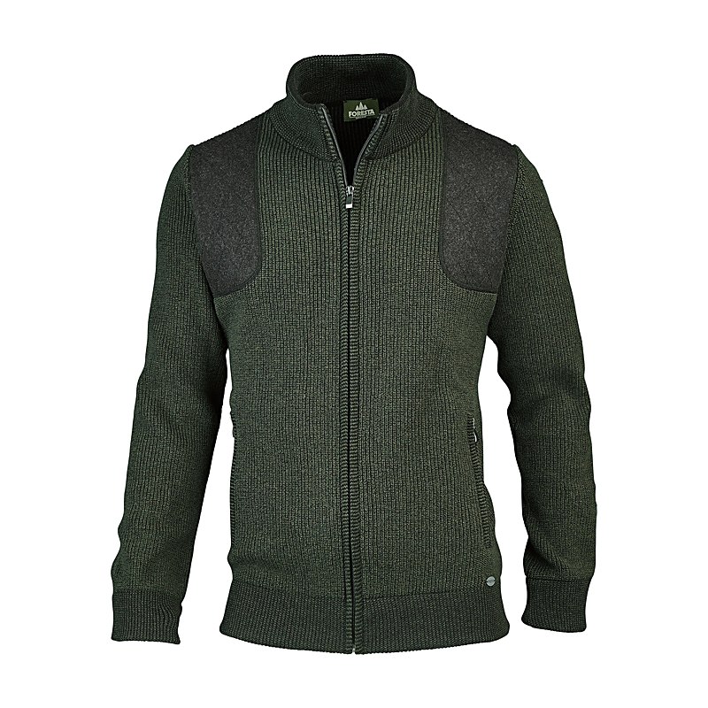Foresta Herren-Strickjacke Robert, oliv, Größe 60