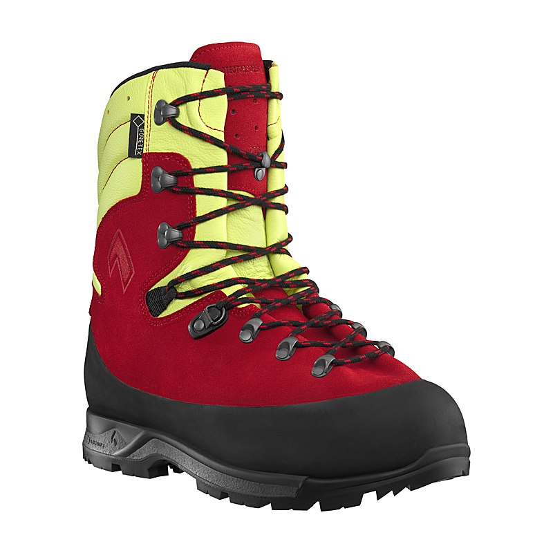 Haix Schnittschutzstiefel Protector Forest 2.1 GTX, rot-gelb, Größe 8,5