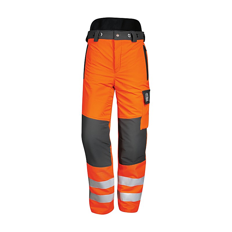 Stretch-Warn-Schnittschutzbundhose, orange, Größe 98/102