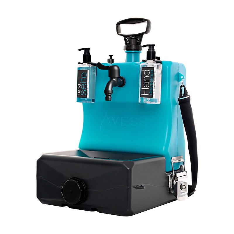 Lavese Mobiles Waschbecken-Set Standard, blau