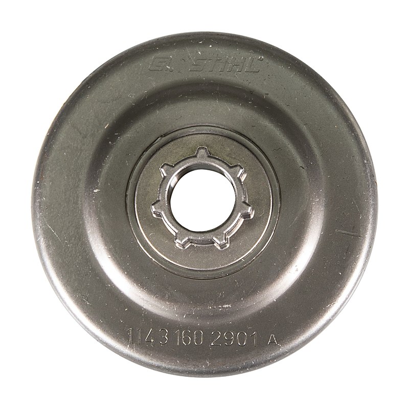 Stihl Ringkettenrad komplett mit Scheibe und Sprengring 3/8"LP, 7 Zähne, Nabengröße Stihl klein