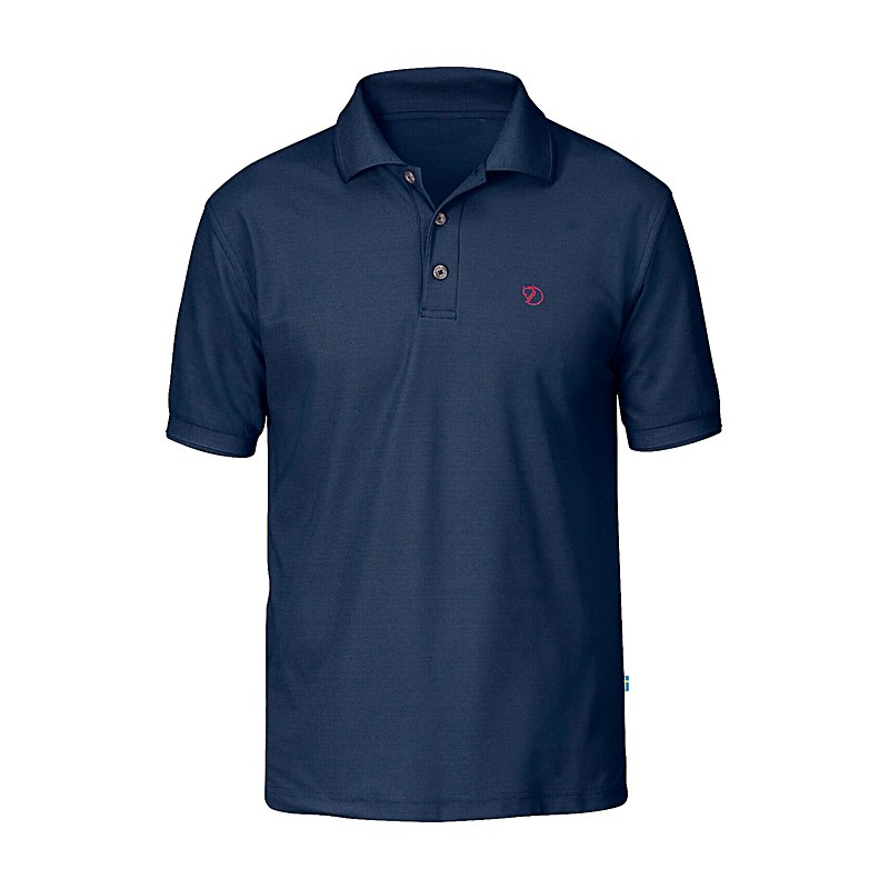 Fjällräven Polohemd Crowley Piqué, blue black, Größe 3XL