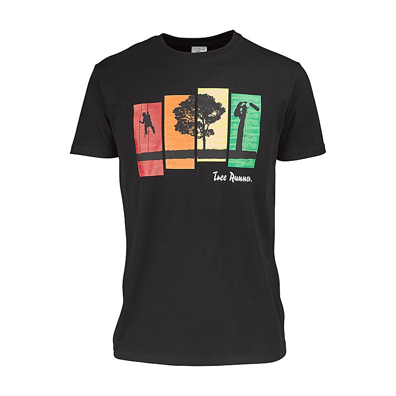 Tree Runner T-Shirt Colour Up, schwarz, Größe M