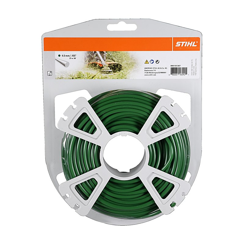 Stihl Mähfaden rund, dunkelgrün 4 mm, dunkelgrün