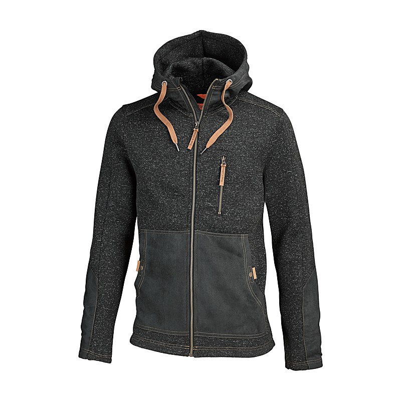 Tom Collins Strickfleecejacke, anthrazit, Größe XXL