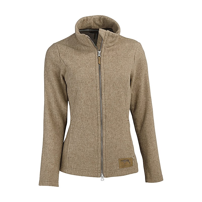 Jagdhund Damen-Woll-Fleecejacke Autal, beige, Größe 48