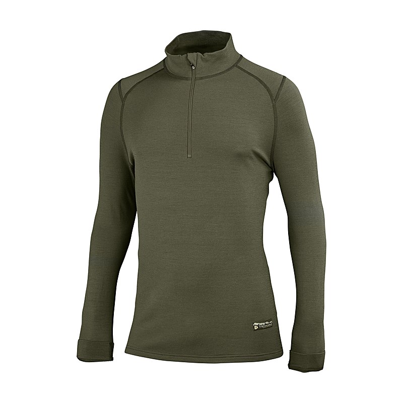 Thermowave Langarmshirt Merino Arctic 1/2 Zip, forest green, Größe S