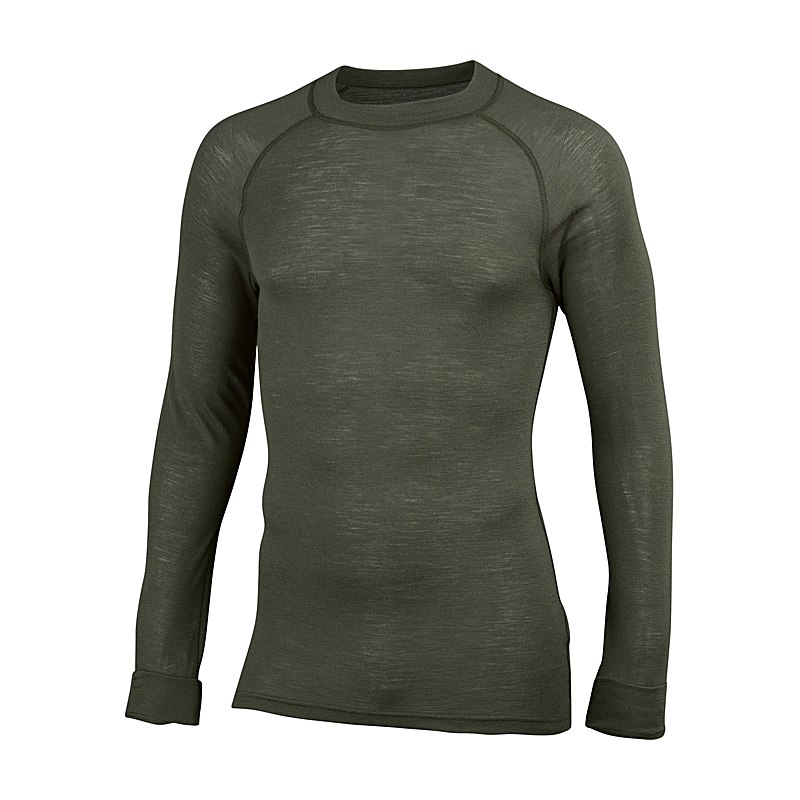 Thermowave Langarmshirt Merino Warm, forest green, Größe M