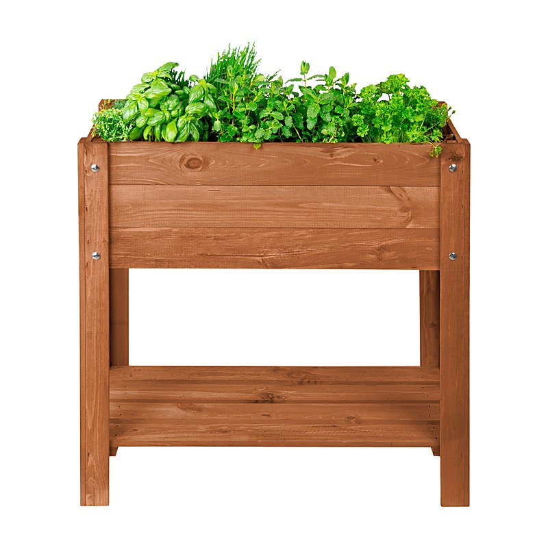 Hochbeet mit Ablage