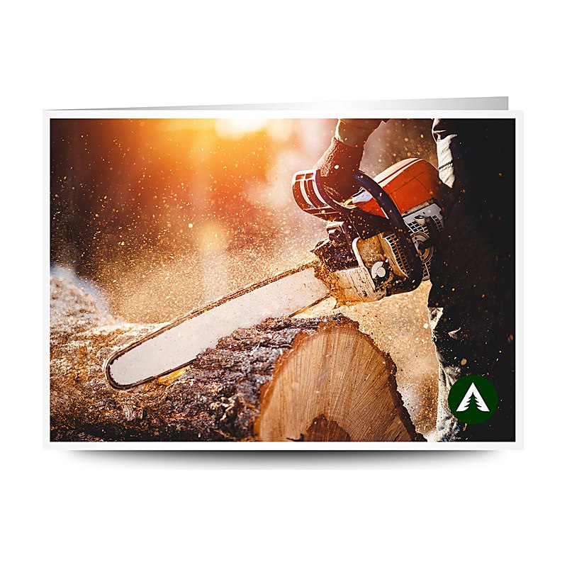 Geschenkgutschein zum Drucken, Motorsäge
