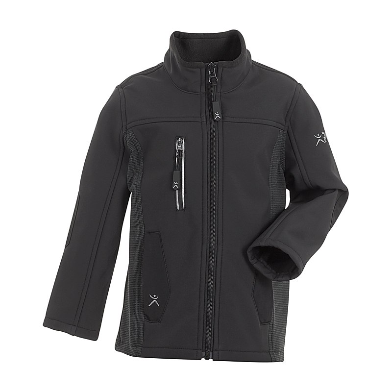 Planam Kinder-Softshelljacke Norit Pure, schwarz, Größe 122/128