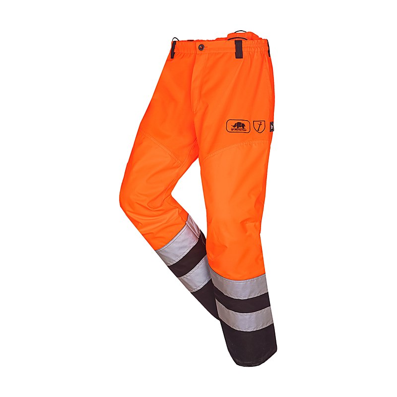 SIP Protection Freischneiderhose Greenkeeper Vent Flash, leuchtorange-schwarz, Größe S