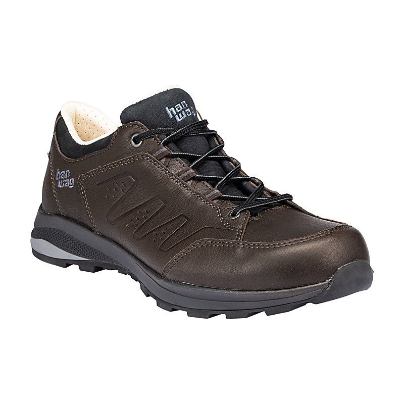 Hanwag Wanderschuhe Travi Low SF Extra, chestnut-black, Größe 9,5