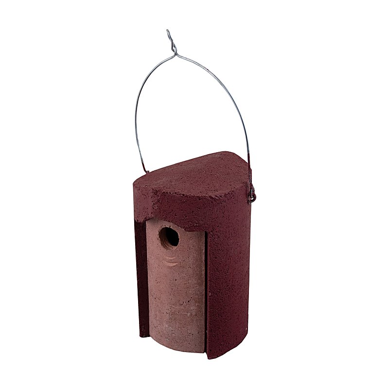 Holzbeton Nisthöhle 1B, Flugloch 32 mm, rot