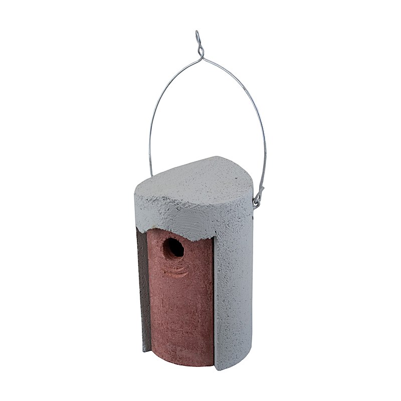 Holzbeton Nisthöhle 1B, Flugloch 32 mm, weiß