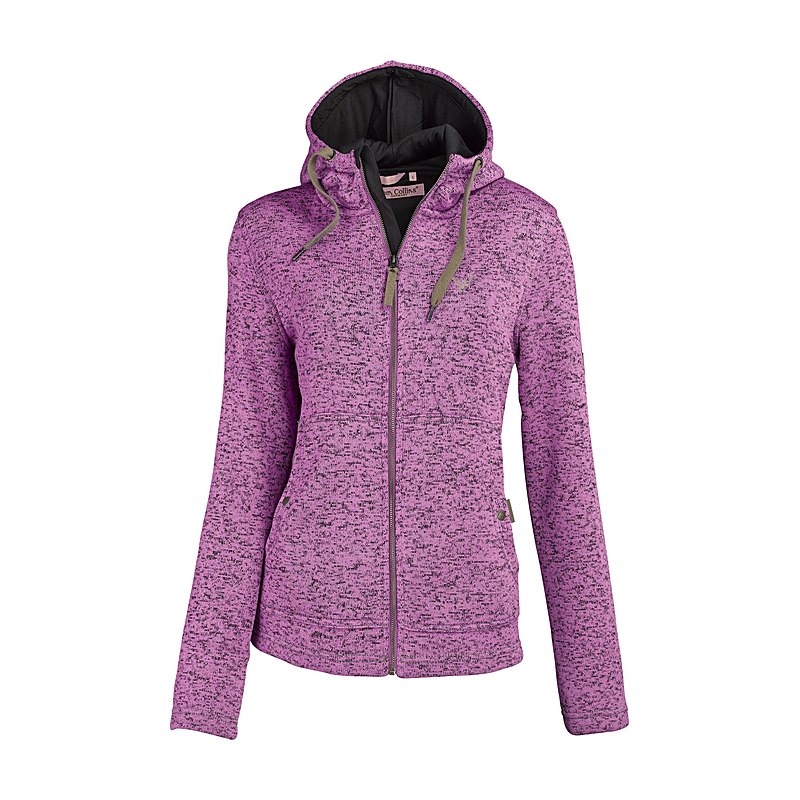 Tom Collins Damen-Strickfleecejacke, himbeere, Größe 44
