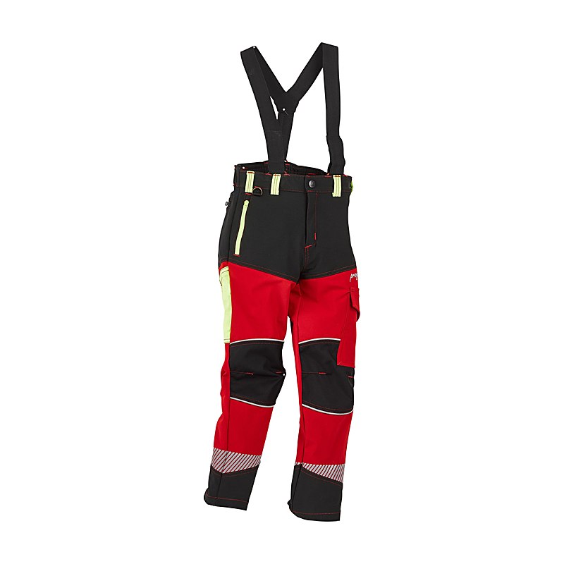 Profiforest Kinderbundhose Best Worker, rot-schwarz, Größe 158/164