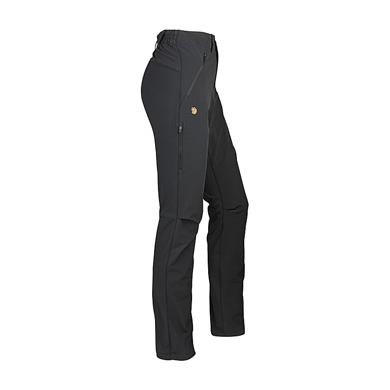 Fjällräven Hose Abisko Trail Stretch Regular, black, Größe 48