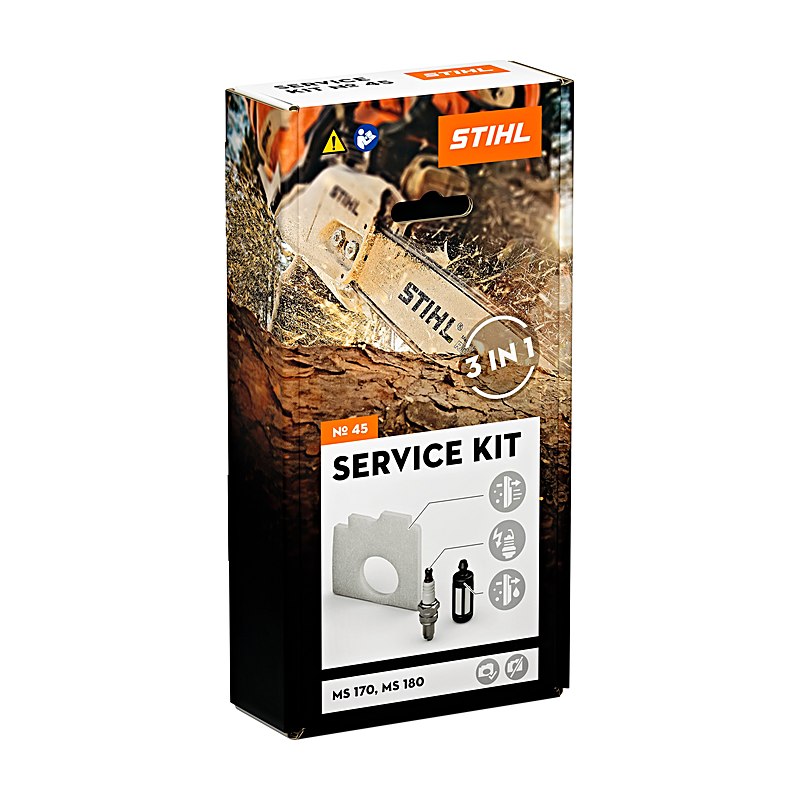 Stihl Service-Kit für Motorsägen, Passend für MS 170 (mit 2-Mix-Motor), MS 180 (mit 2-Mix-Motor)